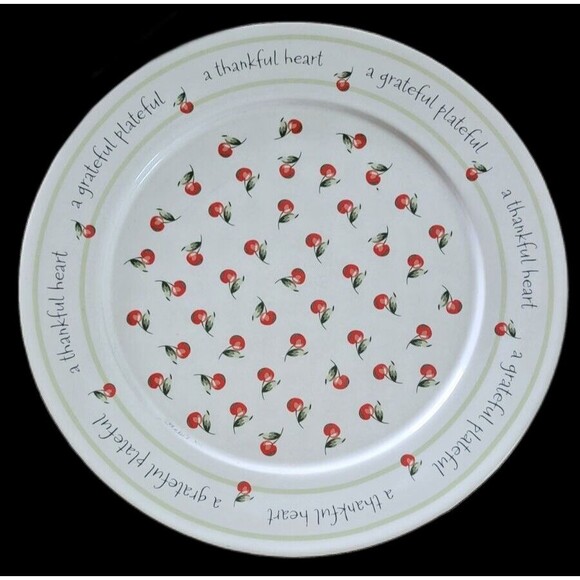 Hallmark 12" APPRECIATION PLATE white w/ cherries -Pass It On Dish/ Platter - Picture 1 of 4